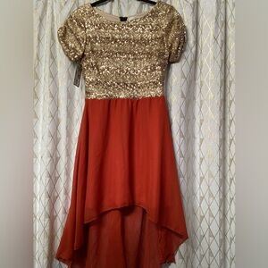 Gold Sequin Top Dress
